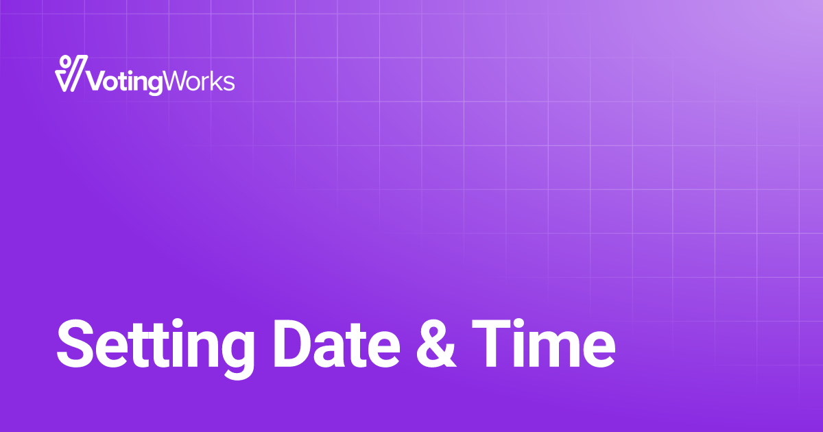 Setting Date & Time | VxSuite User Manual - v3.0